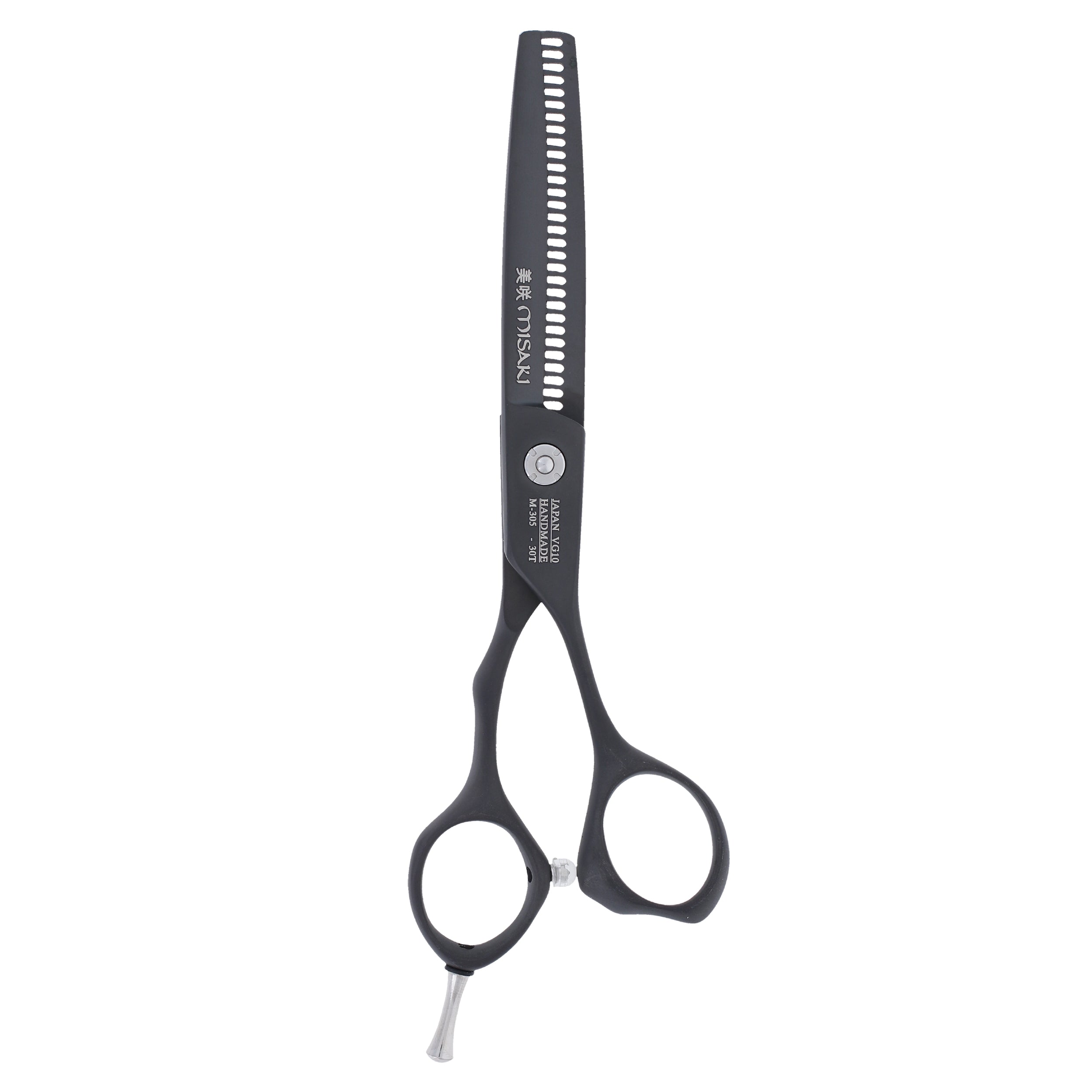 MISAKI M-305 Yasuke Tijeras para adelgazar el cabello con 30 dientes Titanio negro